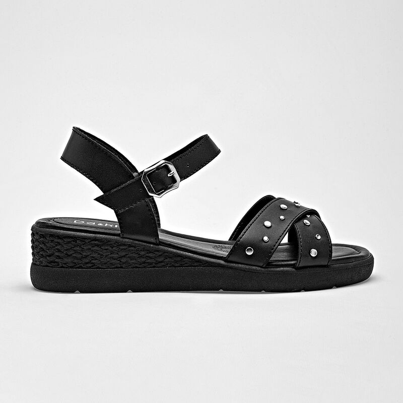 Dash sandalia piso para mujer negro cod 140892-... image number null