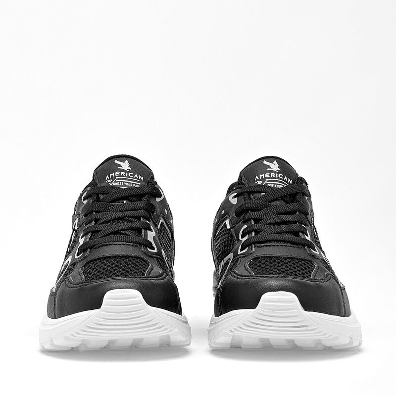 American Fire tenis para ni&ntilde;a negro plata cod 1... image number null