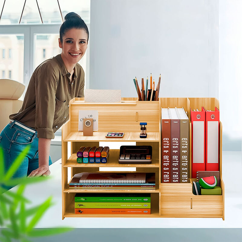 Organizador de Madera para Escritorio Bluelande... image number null