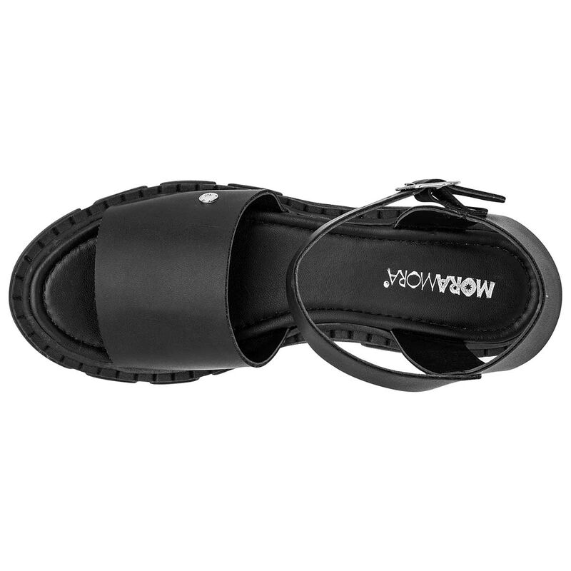 Moramora Sandalia para mujer negro BAJA image number null