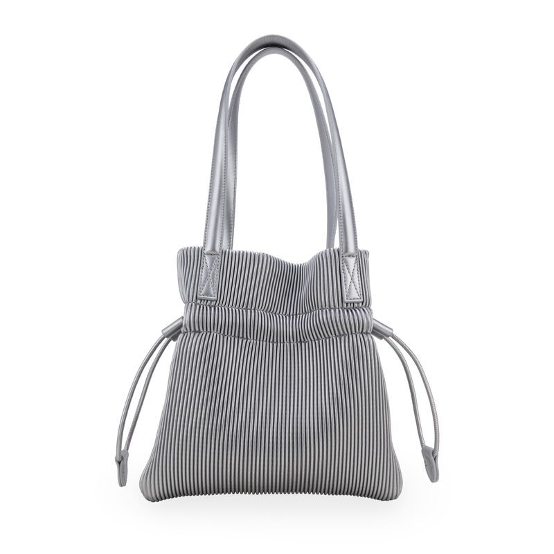Bolsa Tote Grande Con Jareta Color Plata image number null