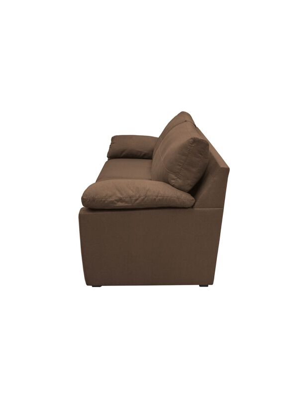 Sofá Love Seat Sefora Tapizado Linato Color Caf... image number null