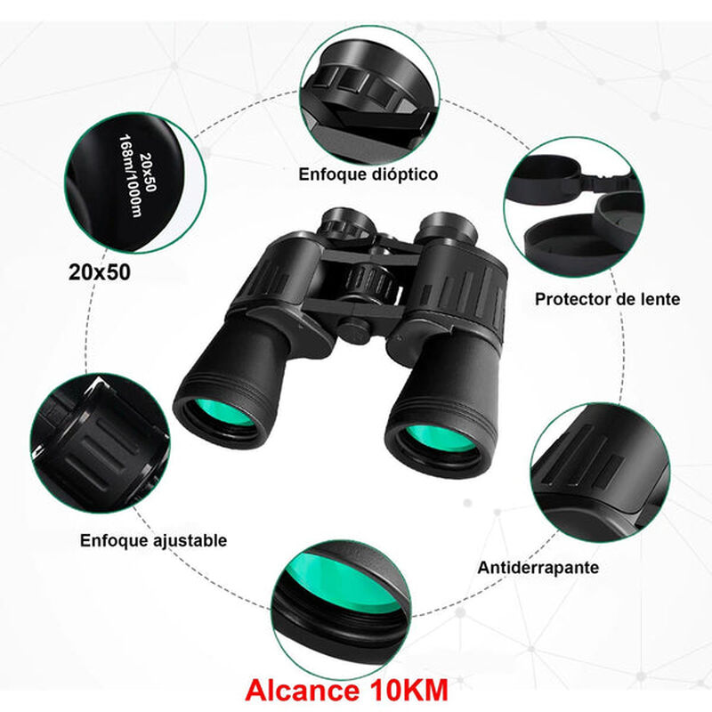 Binoculares Vak 20x50a Ahulados Agua Alcance 10... image number null