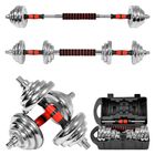Set Mancuernas Ajustables 20 Kg 12 Pesas Barra Recta 3 en 1 Centurfit