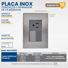 Paquete 5 piezas Placa Armada Con 1 Apagador 1 Contacto 1.5 M&oacute;dulo