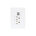 Placa con 2 conectores USB y 2 Contactos color Blanco iGoto