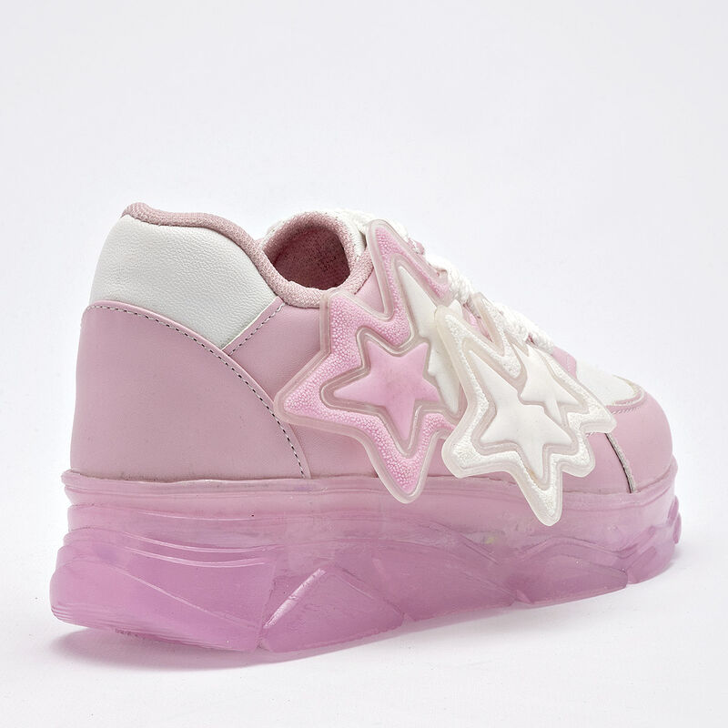 Giland Tenis urbano para ni&ntilde;a. Rosa blanco, con... image number null