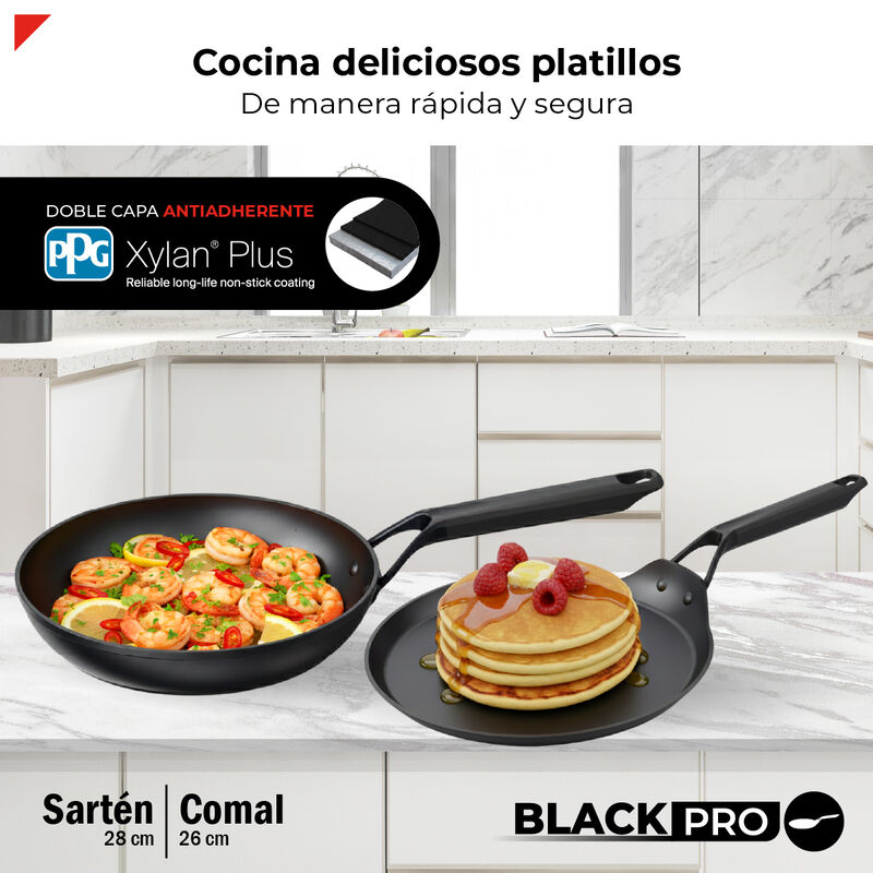 Set Sart&eacute;n 28 cm Y Comal 26 cm Aluminio Forjado... image number null