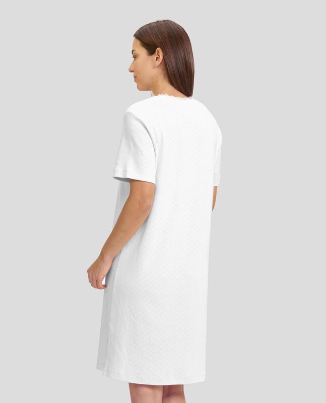 Camis&oacute;n Lencero de Puntilla con Manga Corta Mar... image number null