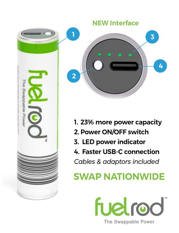 Cargador Port&aacute;til Fuelrod One Usb-c Con Cables ... image number null