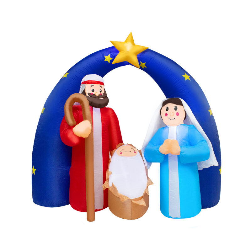 Inflable Navideño Nacimiento Luz Led 1.80 Mts image number null