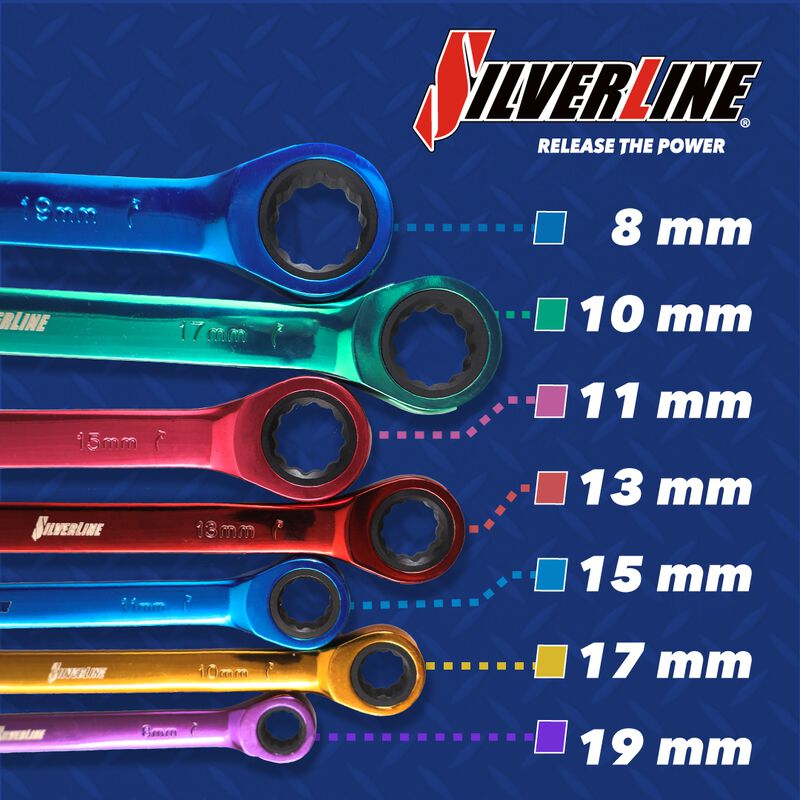 Juego de Llaves Inglesas con Matraca Silverline... image number null