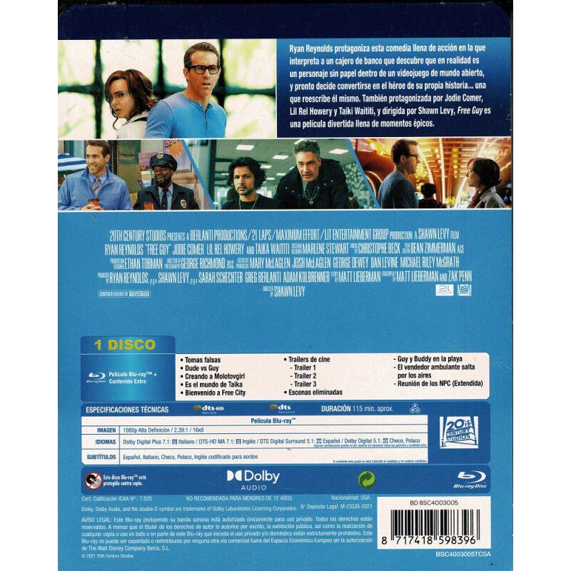 Free Guy - Steelbook [Blu-ray] image number null
