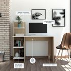 Escritorio Vilna, Rovere Y Blanco, Virtual Muebles