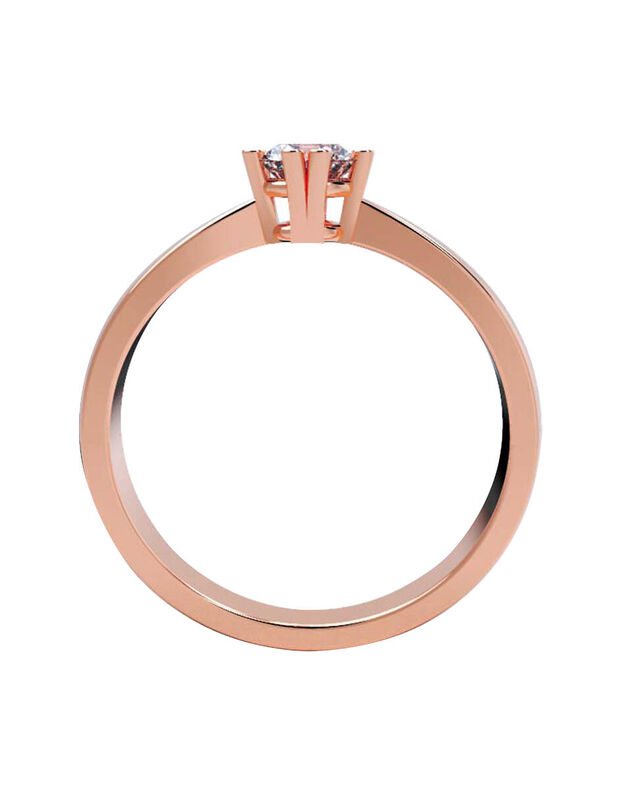 Anillo de Compromiso en Oro Rosa 10K con Circon... image number null