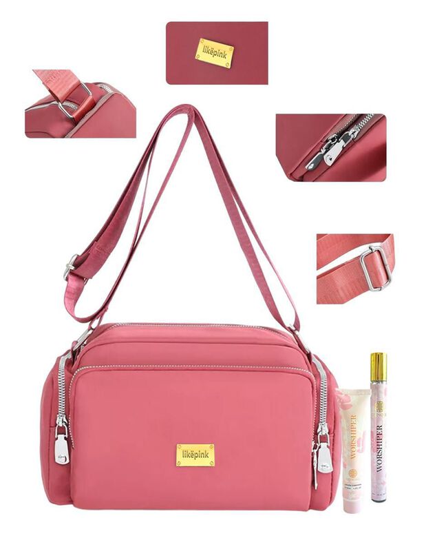Bolsa Crossbody Pink Brule City Lights Para Muj... image number null
