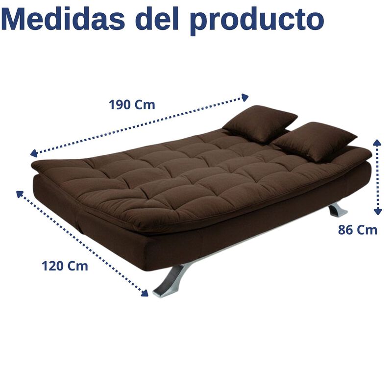 Sof&aacute; Cama 2 En 1 Con Estructura De Madera, Incl... image number null