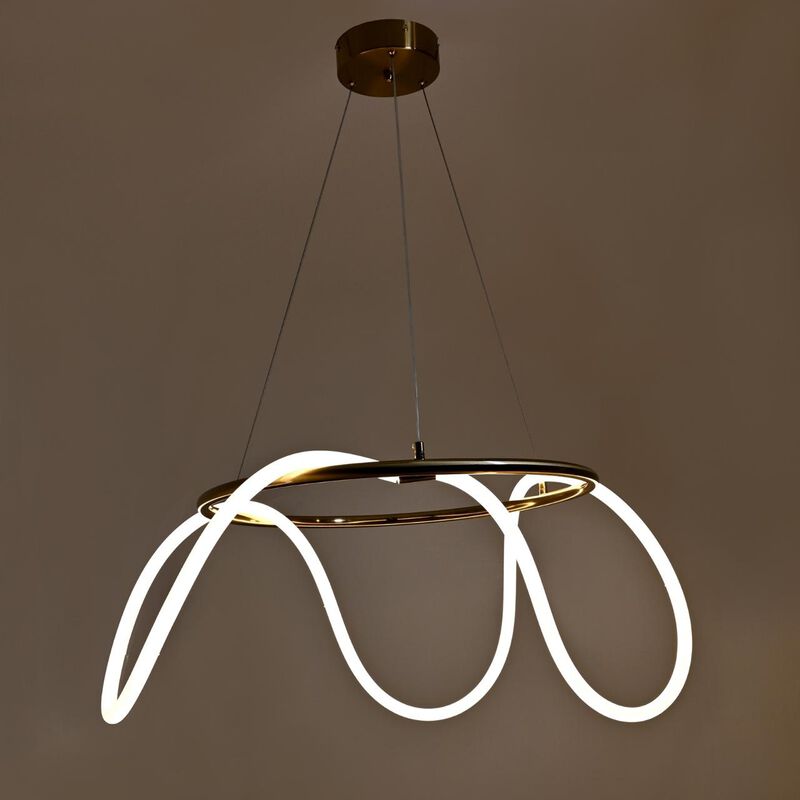 Candil De Led Manguera Redondo Dorado image number null