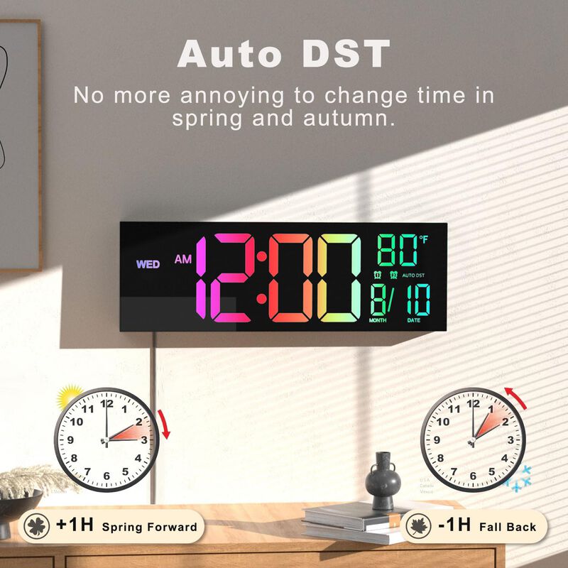 Reloj De Pared Jall 16 Grande Digital Con Mando... image number null