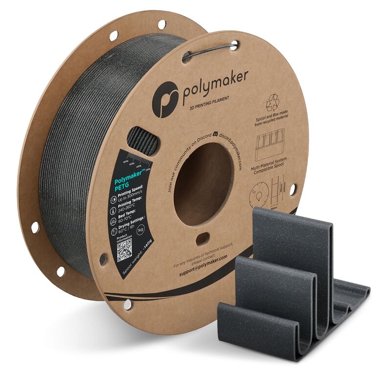Filamento Petg Polymaker 1,75 mm 1 kg Gris Gala... image number null