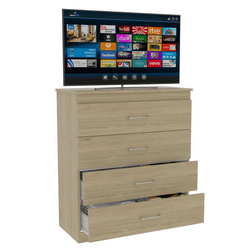 C&oacute;moda Organizador Marino Beige y Blanco con Cu... image number null