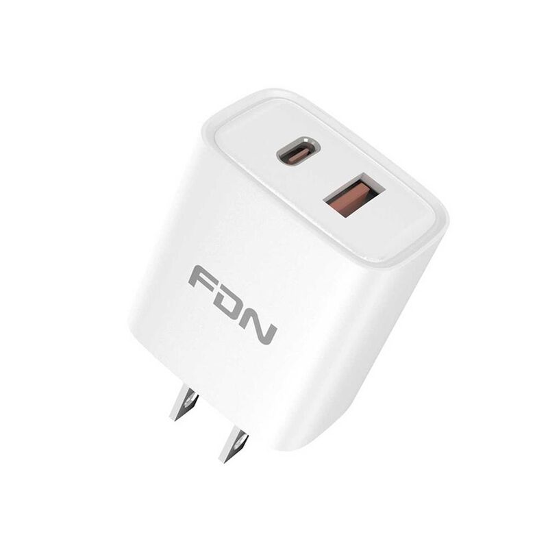 Cargador Ac Fdn Dual Usb-c Usb-a 2.4a Blanco (s... image number null