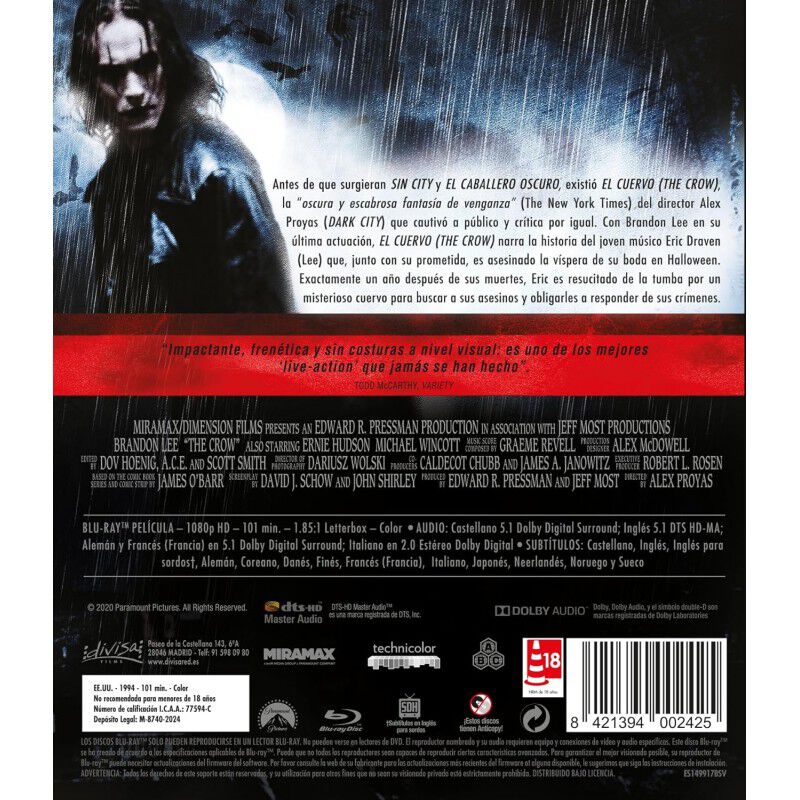 El Cuervo [Blu-ray] (2024) The Crow image number null