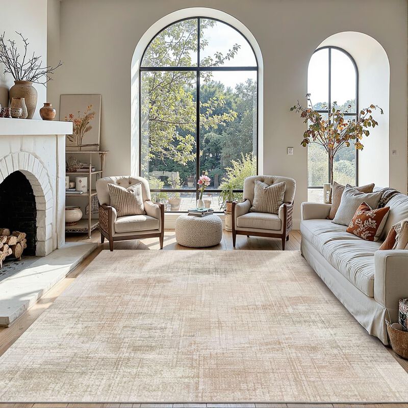 Alfombra Rugxara 140x180 Cm Beige Gris Abstract... image number null