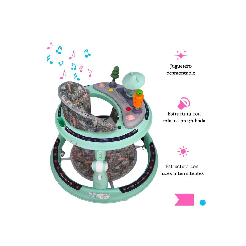 Andadera Panda Led Musical Plegable 6 Ruedas 36... image number null