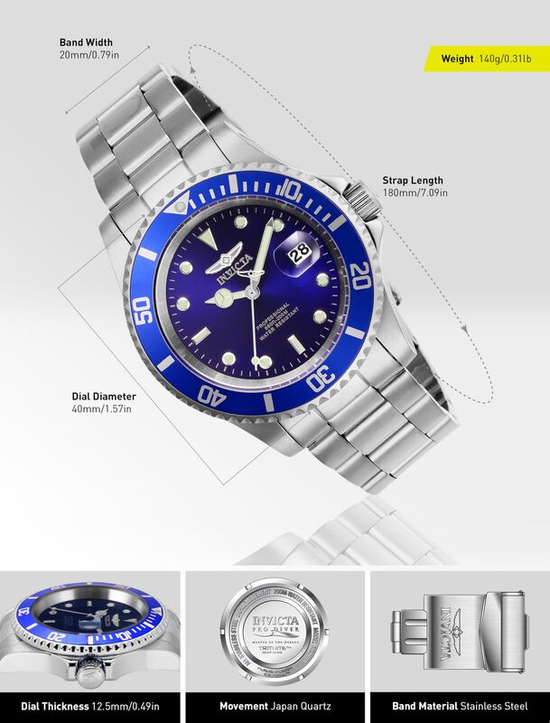 Reloj Invicta Pro Diver 26971 Para Hombre, Acer... image number null