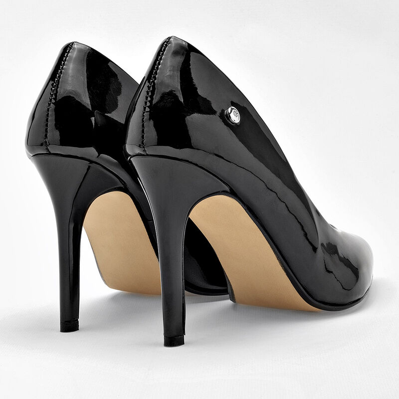 Moramora Zapatilla para mujer negro charol image number null