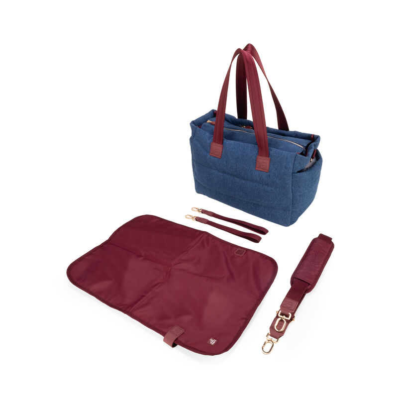 Pa&ntilde;alera Duffle Bag Mediana Con Rubber Color Az... image number null