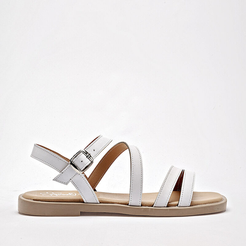 Yondeer sandalia piso para mujer blanco cod 140... image number null