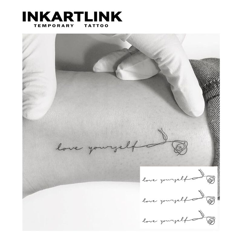 Tatuaje Temporal Inkartlink Rosa &ndash; 2 L&aacute;minas Co... image number null