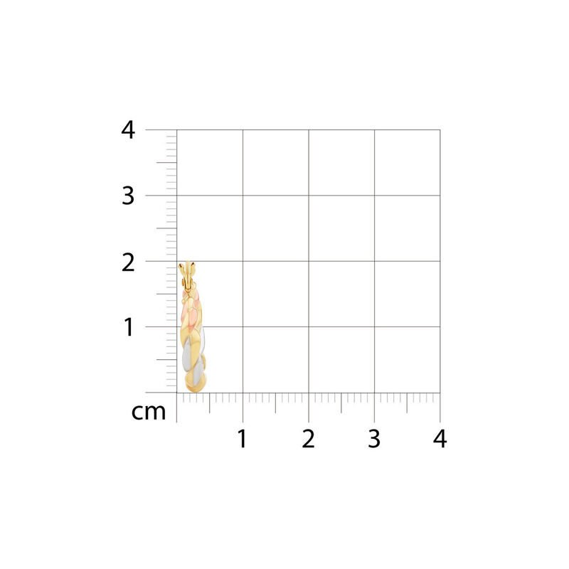 Arracadas De Oro Florentino 10K Brilloso (11 Mm... image number null