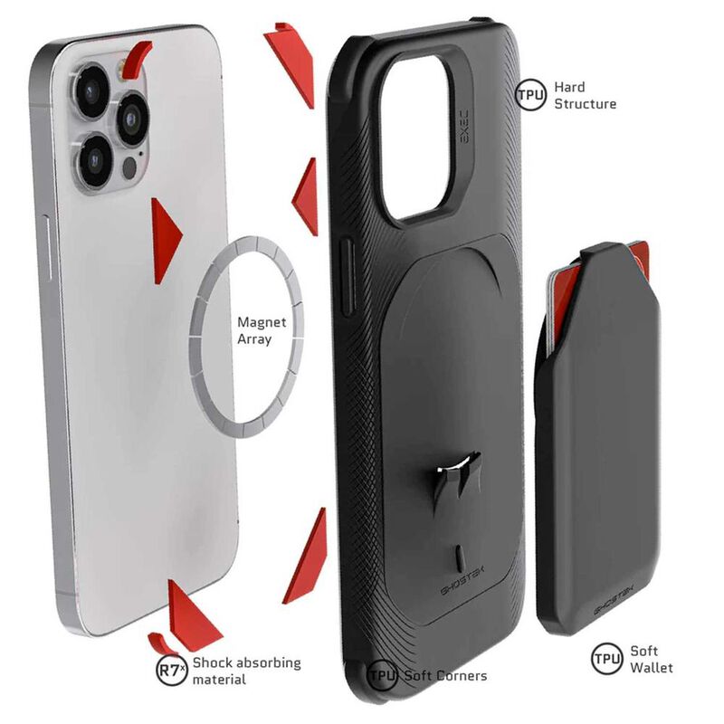 Funda GHOSTEK Exec para iPhone 13 PRO MAX Negra... image number null