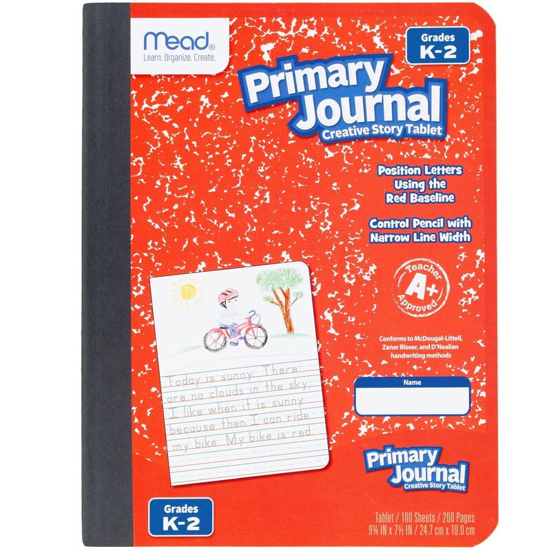 Cuaderno Mead Primary Journal, Media P&aacute;gina, Ra... image number null
