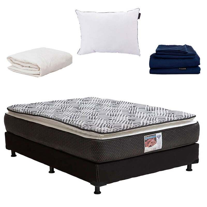 Colchón Queen Size Spring Air Omega+Sábanas Dic... image number null