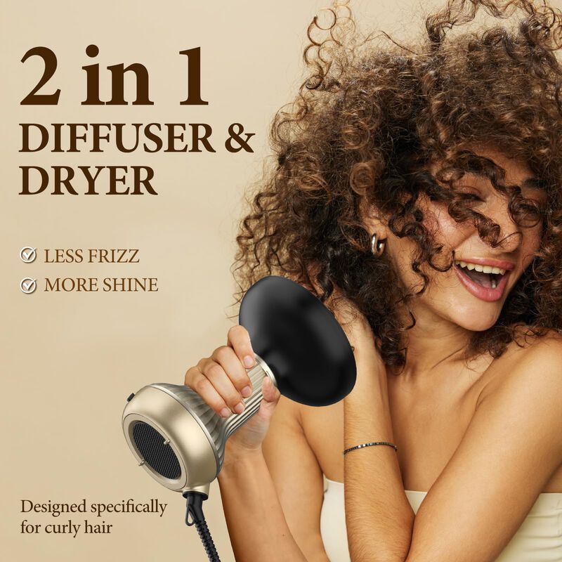 Secador De Pelo Con Difusor Bautia Para Cabello... image number null