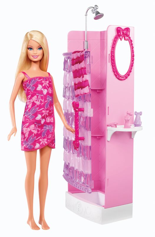 Playset Barbie Glam Shower Con Mu&ntilde;eca Y Accesor... image number null