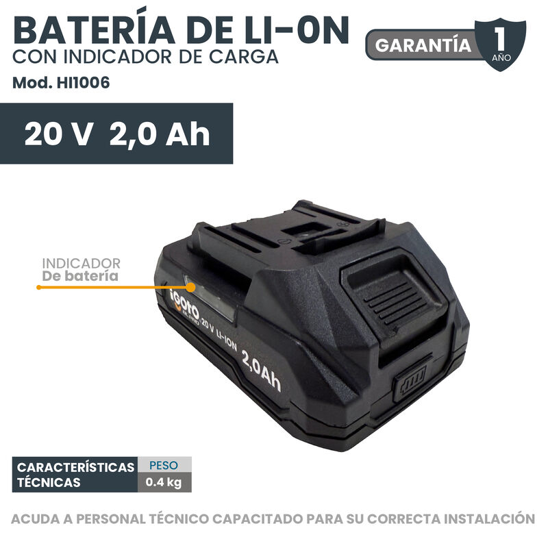 Bateria Li-ion Igoto Pro 20v Dc 2.0 A HI1006 image number null