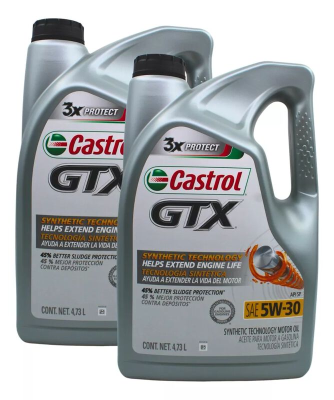 2 Piezas De Aceite Castrol Gtx 5w-30 X 4.73 Ml. image number null
