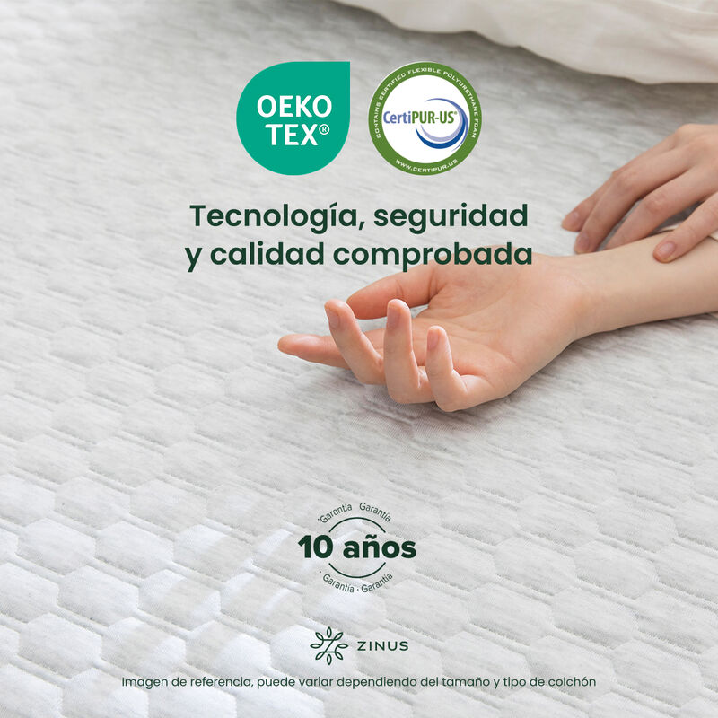 Zinus Deluxe | Colch&oacute;n De Memory Foam 25 Cm Kin... image number null