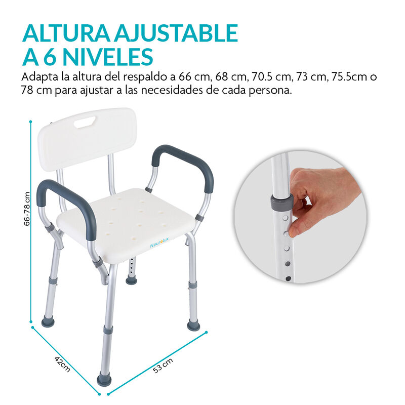 Silla para Ducha Antideslizante para Adultos Ma... image number null