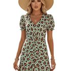 Vestido Casual Malabis Ves-1040 Verde Con Escote