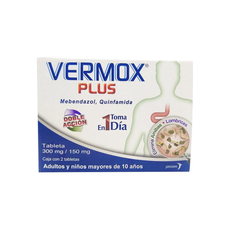 Vermox Plus 300/150 Mg 2 Tableta(s) image number null