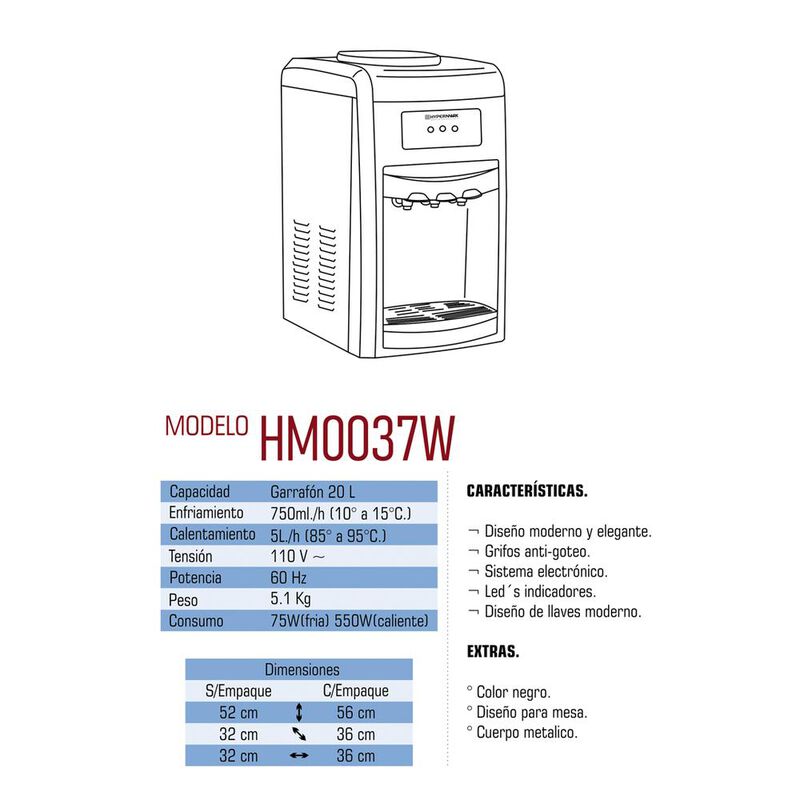 Dispensador Agua Hypermark Purewater Lite Hm003... image number null