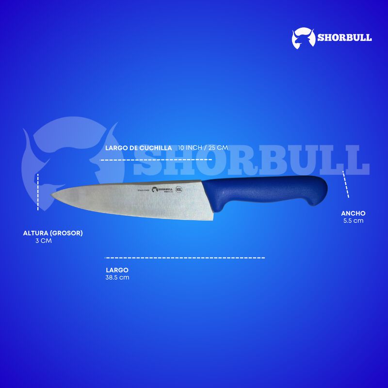 Cuchillo Chef 10 inch Hoja Acero Inoxidable Man... image number null