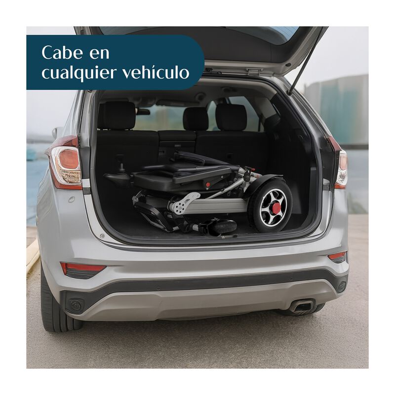 Silla Ruedas El&eacute;ctrica Plegable Acero Controlad... image number null