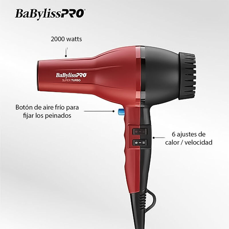 Secadora De Cabello Babylisspro Turbo B307 2000... image number null